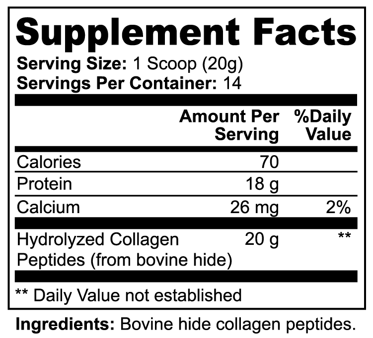 BAM FITennis Grass-Fed Hydrolyzed Collagen Peptides