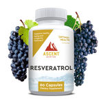 Load image into Gallery viewer, Resveratrol contains 50% Standardized extract of Trans-Resveratrol from Japanese Knotweed. Supportive for brain, cardiovascular, mitochondrial and cellular health via “longevity pathways.” 
