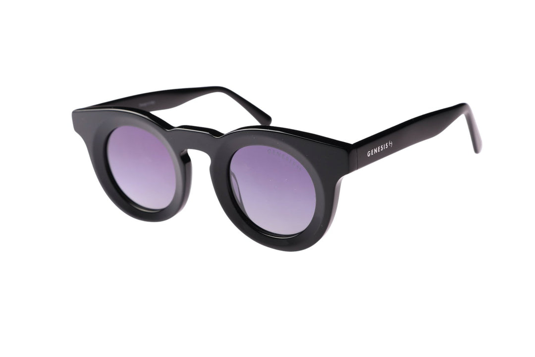 GENESIS IMPERIALGAZE SUNGLASSES ROUND BLACK MATTE/GRAPE OMBRE