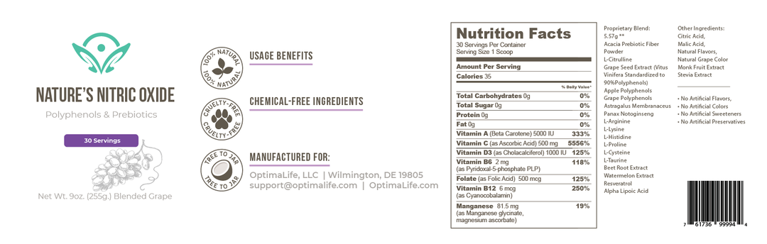 Optima Nature’s Nitric Oxide