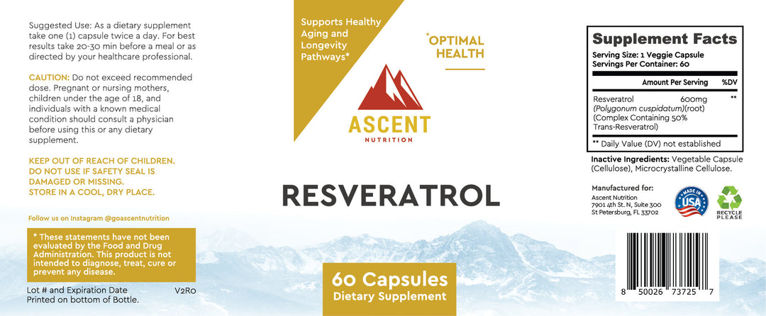 Ascent Nutrition Resveratrol Supplement